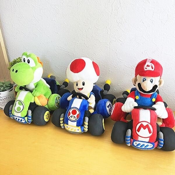 【非売品】マリオ カートぬいぐるみ7体【タグ付き】 タカラ 任天堂 スーパーマリオカート ルイージ ぬいぐるみ人形 1993 紙