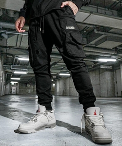 Black Cargo jogger Pants
