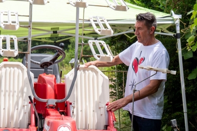 ▲ジローラモ氏と一緒に農業体験とイタリア料理作り体験