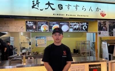 「KINDAI Ramen Venture　近大をすすらんか。」五代目店主　齊藤玲央さん