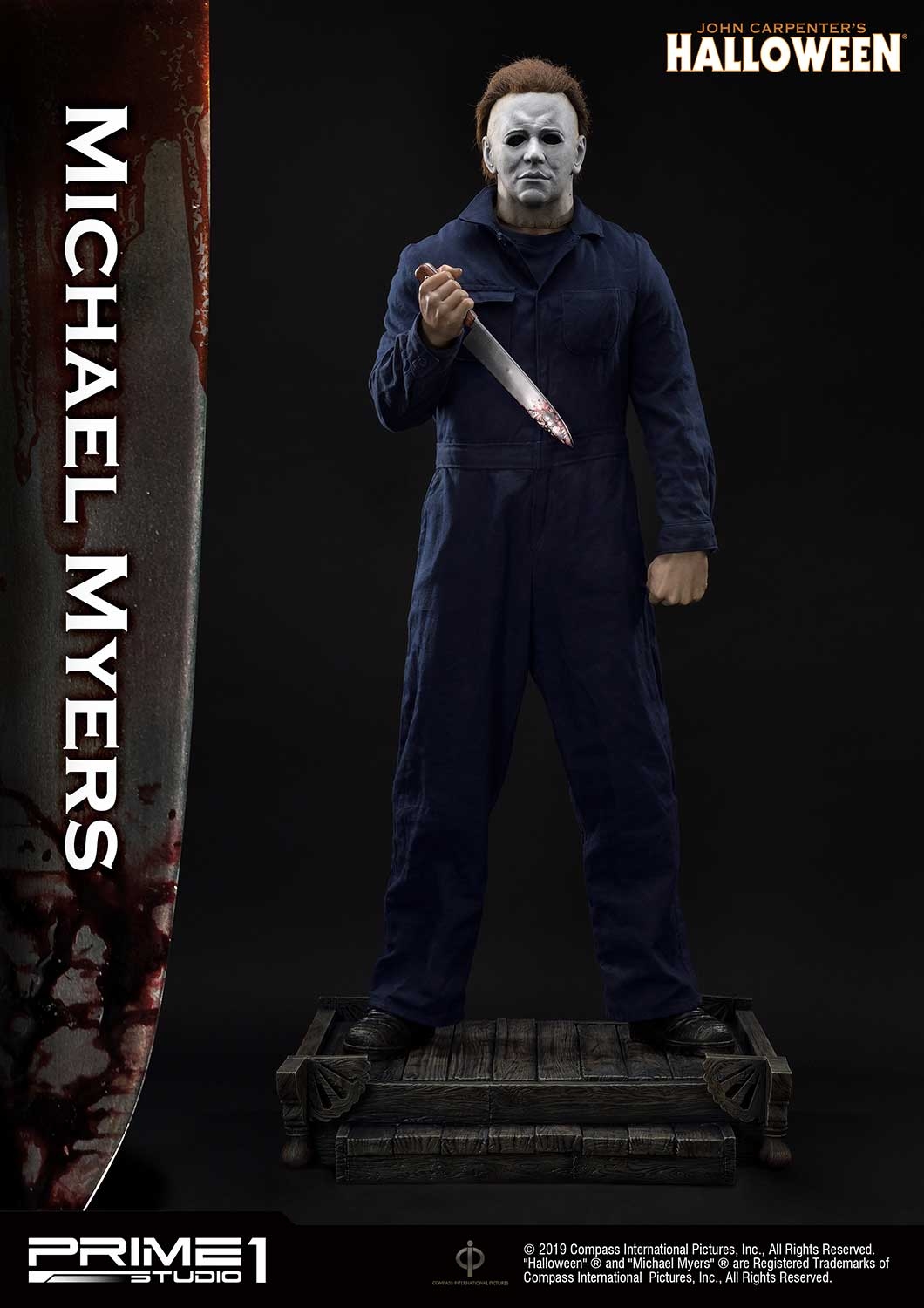 全高1m越えの迫力サイズ！ホラー映画の傑作『ハロウィン』に登場する