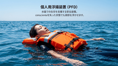 図. 個人用浮揚装置の製品画像