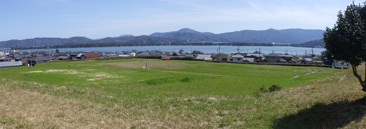 丹後国分寺跡からみた天橋立の眺め(2024年4月撮影)