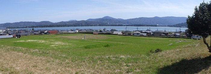 丹後国分寺跡からみた天橋立の眺め(2024年4月撮影)