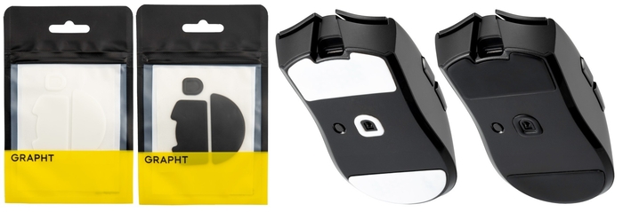 GRAPHT PTFE マウスソール パッケージ・装着イメージ