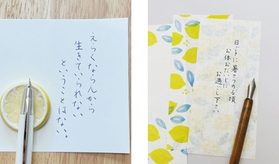 りさ氏愛用の万年筆や一筆せん