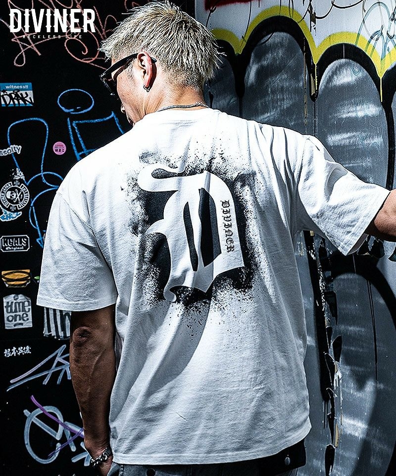 【BlackLetter】StencilLogo TEE(ホワイト)