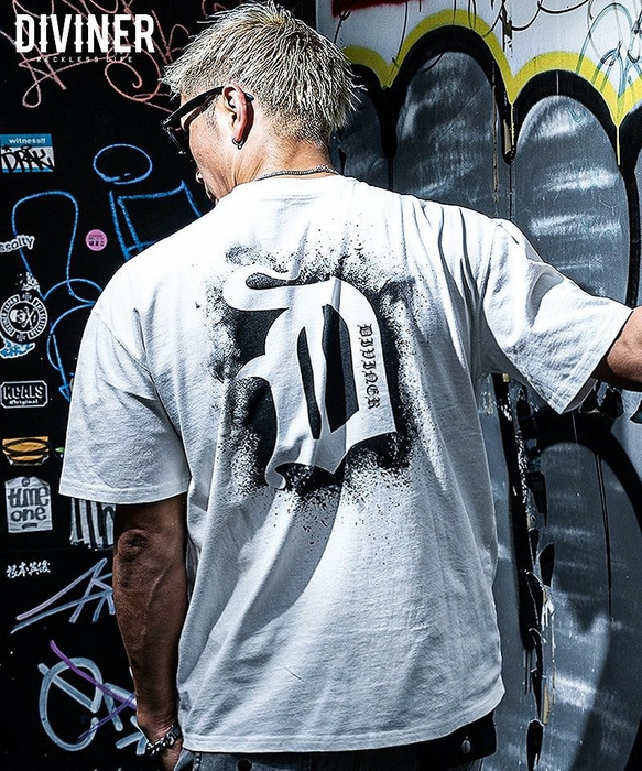 【BlackLetter】StencilLogo TEE(ホワイト)