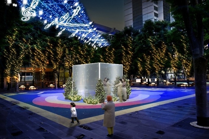 けやきひろば2階芝生広場(フォトスポットあり)