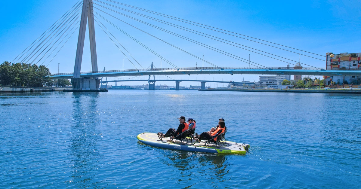 大阪で新感覚のマリンレジャー&宿泊!「大阪北港マリーナHULL」にて、足漕ぎSUP『HOBIE(ホビー)』体験付き宿泊プランを販売開始!