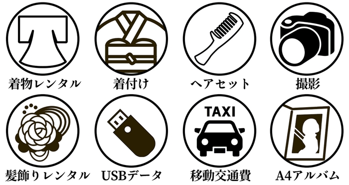 成人式振袖レンタルプラン(税込100,000円)セット内容