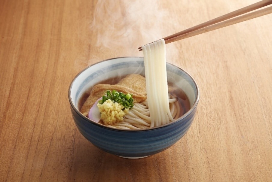 手延うどん半生 調理例