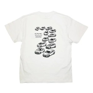 2401HD41-07 シビック Honda CIVIC HISTORY Tシャツ