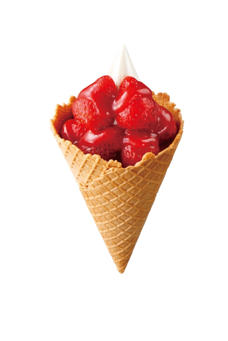ワッフルソフトクリーム リッチいちご 単品画像