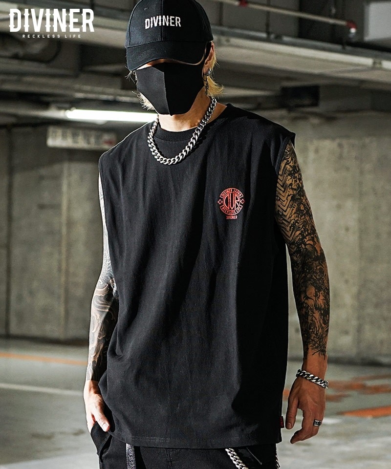 Clique Logo Nosleeve(ブラック/レッド)