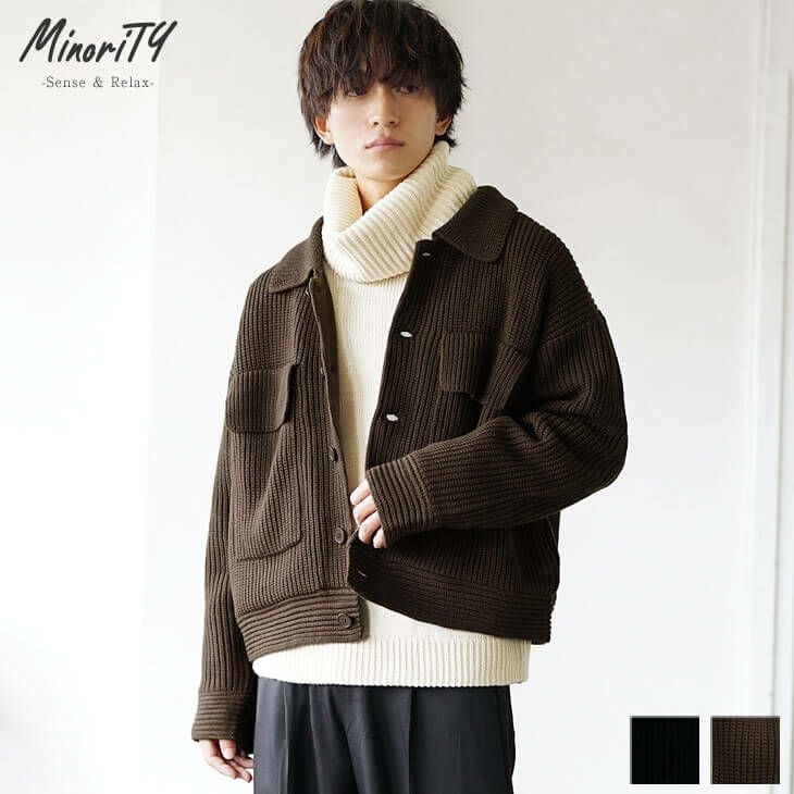 MinoriTY ORIGINAL ビッグニットブルゾン