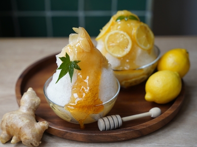 自家製蜂蜜漬けのかき氷が今年も登場