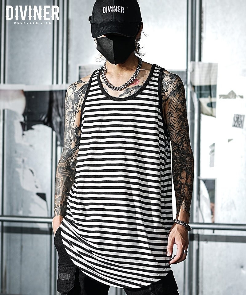 【OWN ROOTS】Border Long Tanktop