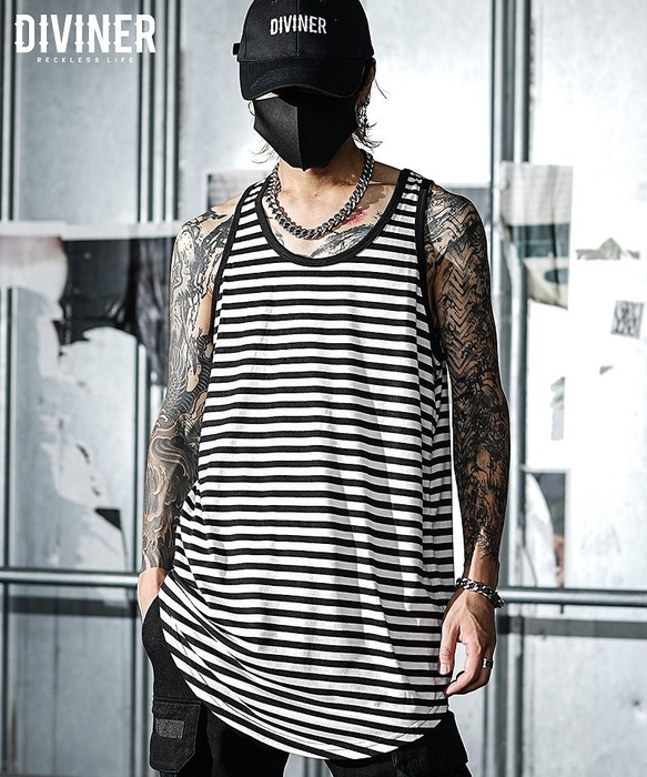 【OWN ROOTS】Border Long Tanktop