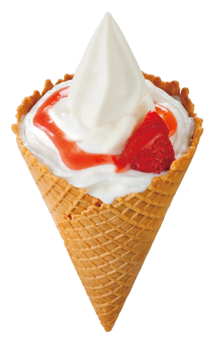 ワッフルソフトクリーム いちごレアチーズ 単品画像