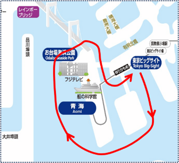 水上避難体験のコース