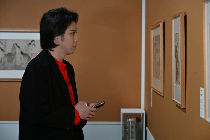 尾上松也さん「五大浮世絵師展」来場写真5