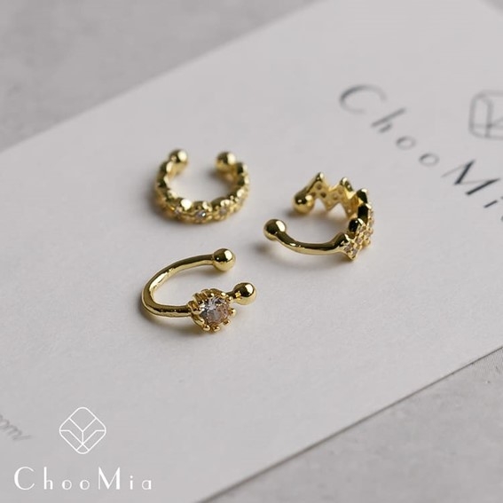 【S925】2Typeから選べる3セットイヤーカフ