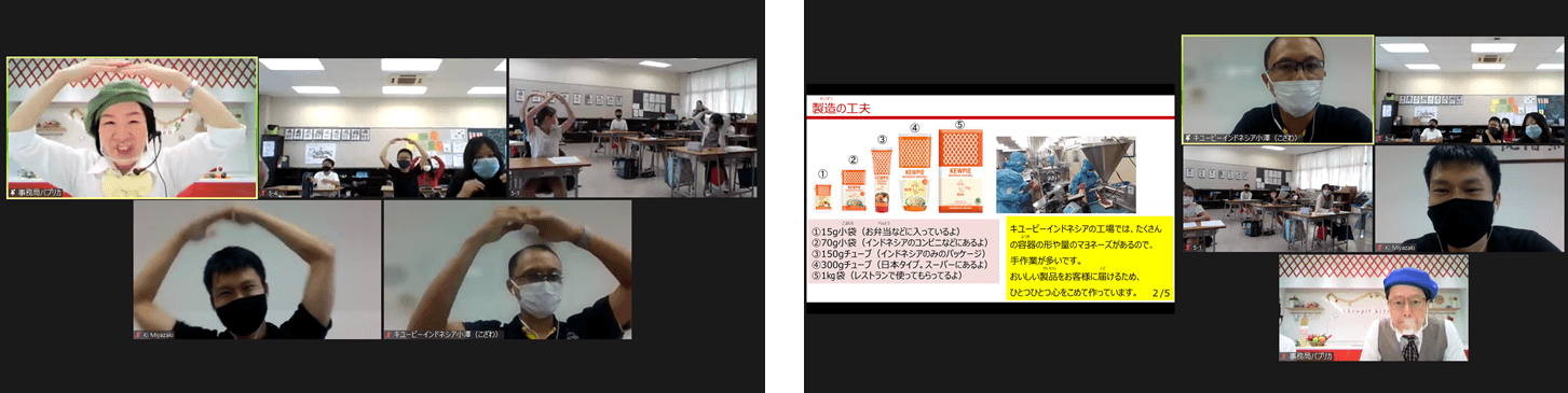 左:「マヨネーズ好き」な丸に息ピッタリ / 右:キユーピーインドネシアから説明