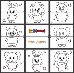 ぬり絵デザイン8種