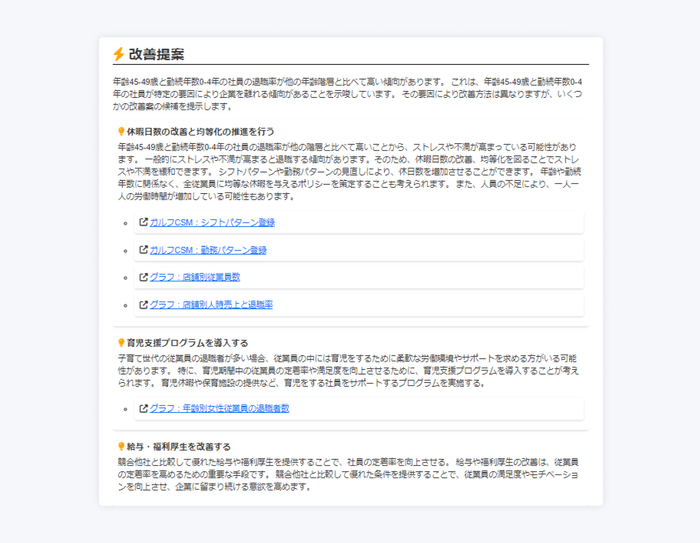 解決策のサジェスト STEP3:改善提案