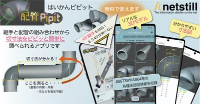 施工サポートアプリ「配管Pipit」に 給水コア継手のデータを新規追加！ 寸法が分かりづらい給水コア継手の特性に対応
