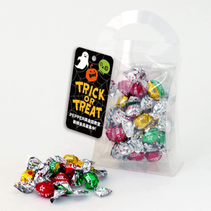 ハロウィンタグ付　手提げ型キラキラチョコ