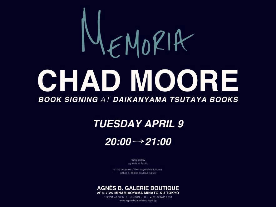 CHAD MOORE『MEMORIA』写真集発売 アーティスト特別再来日決定