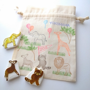 「消しゴムはんこでオリジナル巾着作り」（イメージ）