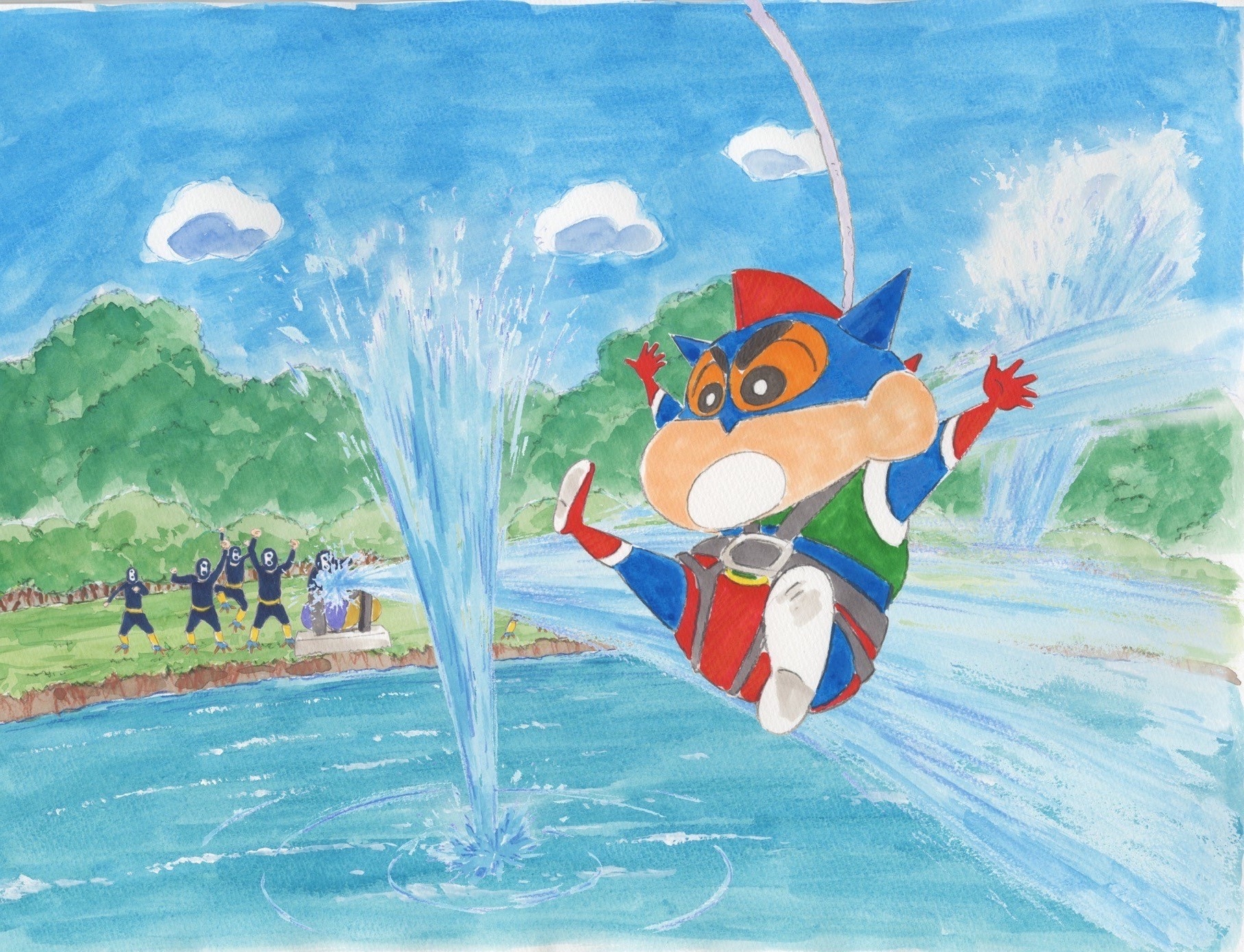 「GRAND CHARIOT北斗七星135°」 クレヨンしんちゃんコラボルーム「オラのコクーン」宿泊者限定「クレヨンしんちゃん」描き下ろしイラストオリジナルポストカードを8月1日よりプレゼント!