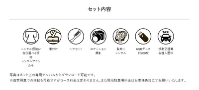 十三参り振袖レンタルロケーション撮影　セット内容