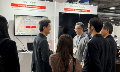 CES 2026開幕初日から、多くの来場者が訪れるシンカの展示ブース