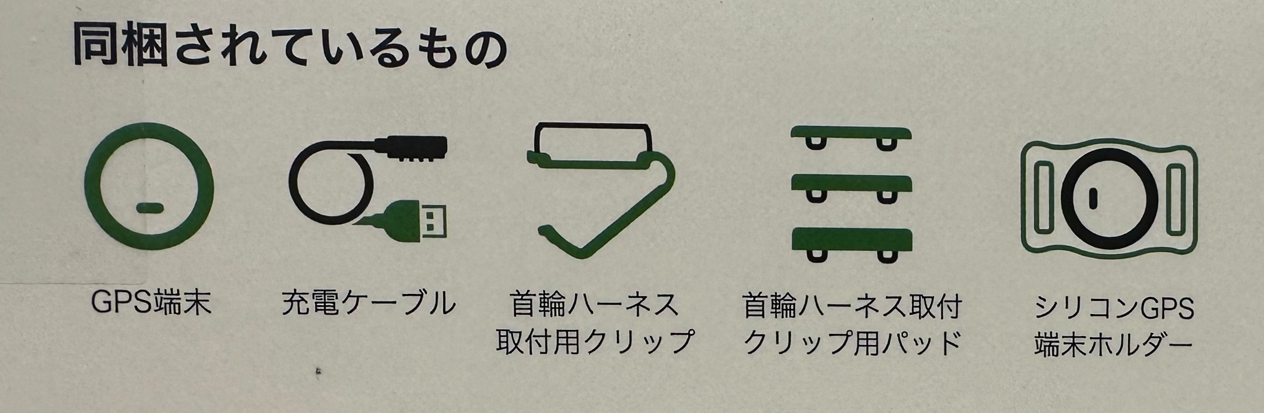 図5:TrackiPetの同梱物