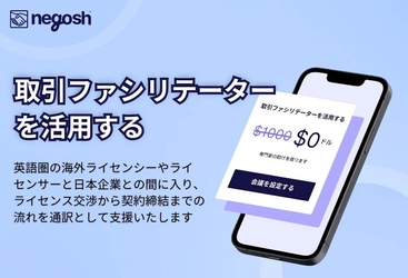 「Negosh」が日本市場に本格進出！ 全世界のIPをつなぐマーケットプレイスが日本語で利用可能に