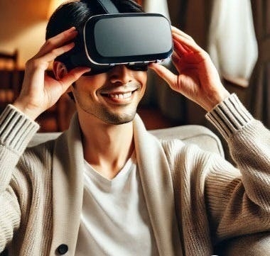 「VRゴーグル 見える君」使用イメージ