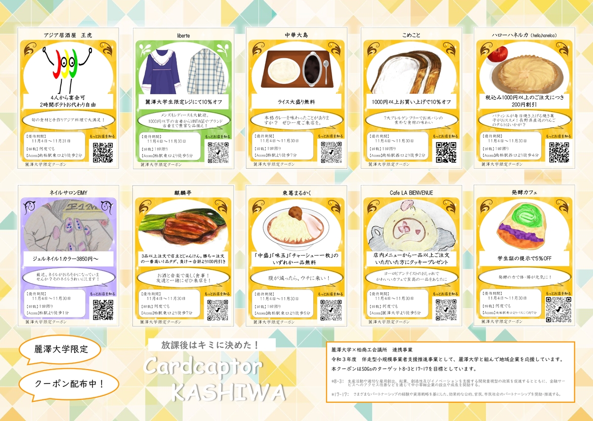 麗澤大学吉田ゼミナール×柏商工会議所 柏市店舗活性化アイディア「学食クーポン」