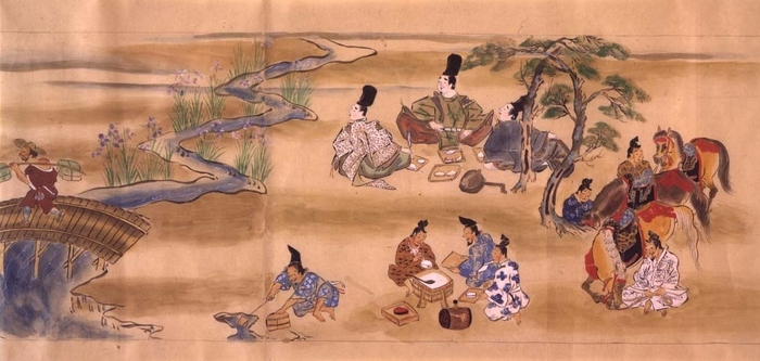 伊勢物語絵巻(模本) 巻第一(部分) 古藤養成(他)模 江戸時代・天保9年(1838) 東京国立博物館蔵