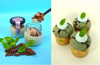 ＜茨城＞チョコミント好きさん、道の駅常総に集合～！ さわやかな「チョコミント」が 名物メロンパンやスイーツになって期間限定販売！