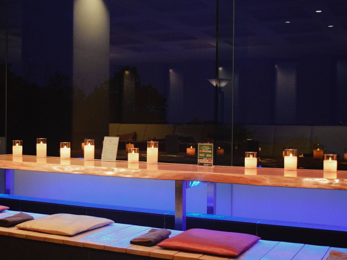 ゆとりろ熱海ではキャンドルと足湯をお愉しみください