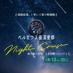 淡路島発！年に一夜限りの特別便 「ペルセウス座流星群ナイトクルーズ」8月12日開催　 ～夜の海と星空、さあ冒険へでかけよう～