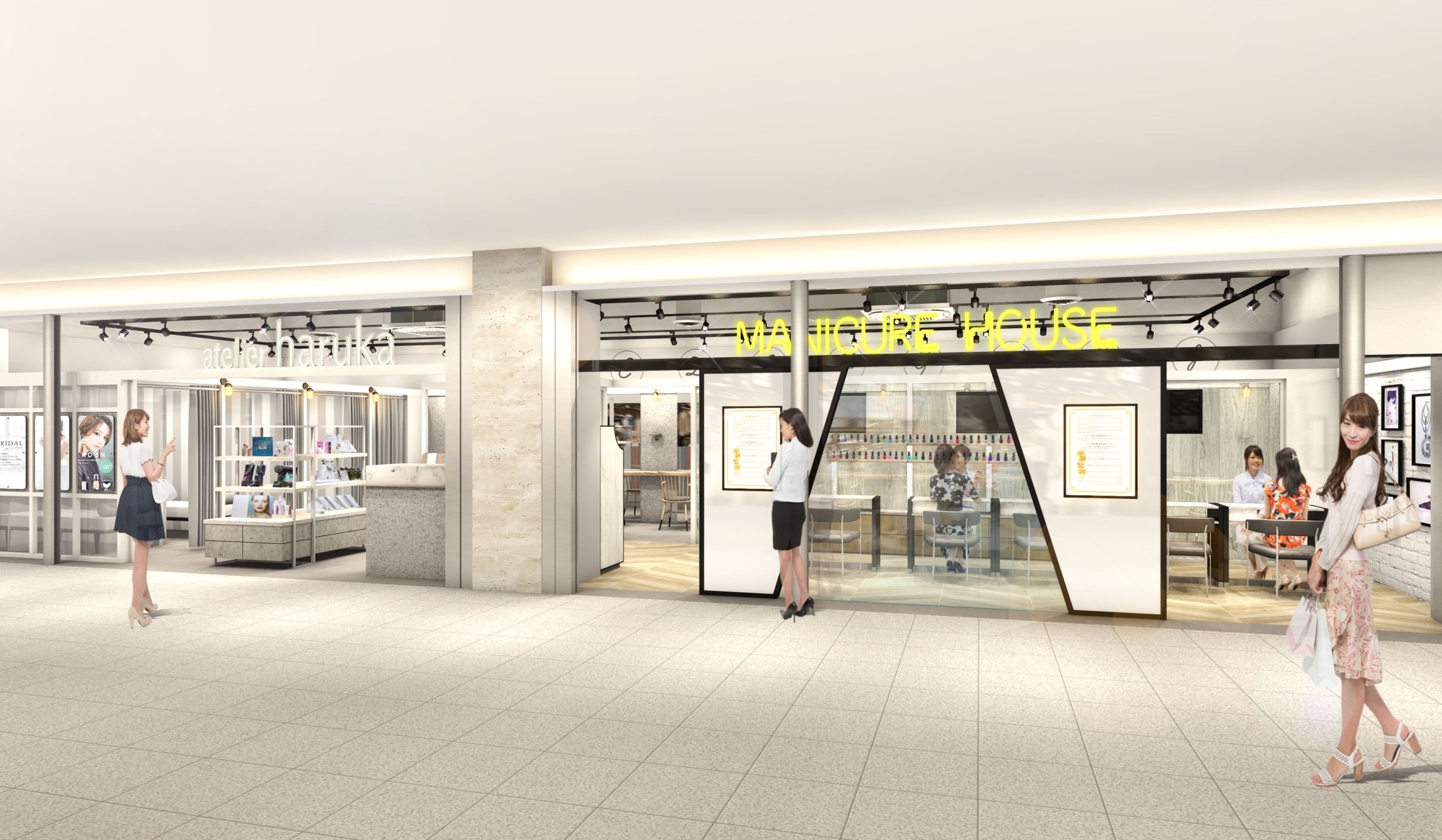 『アトリエはるか 名古屋エスカ店』が、定額制ネイルサロン『MANICURE HOUSE』を併設してリニューアルオープン!!