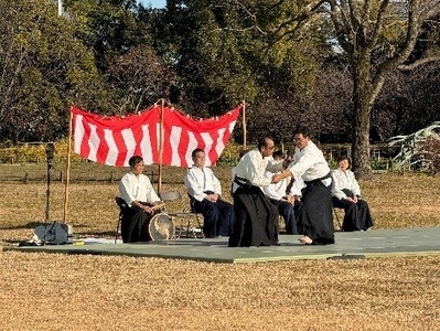 合気道の演武（昨年度の様子）