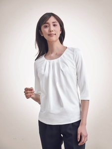 サテンスムース　七分袖(半袖もあり)