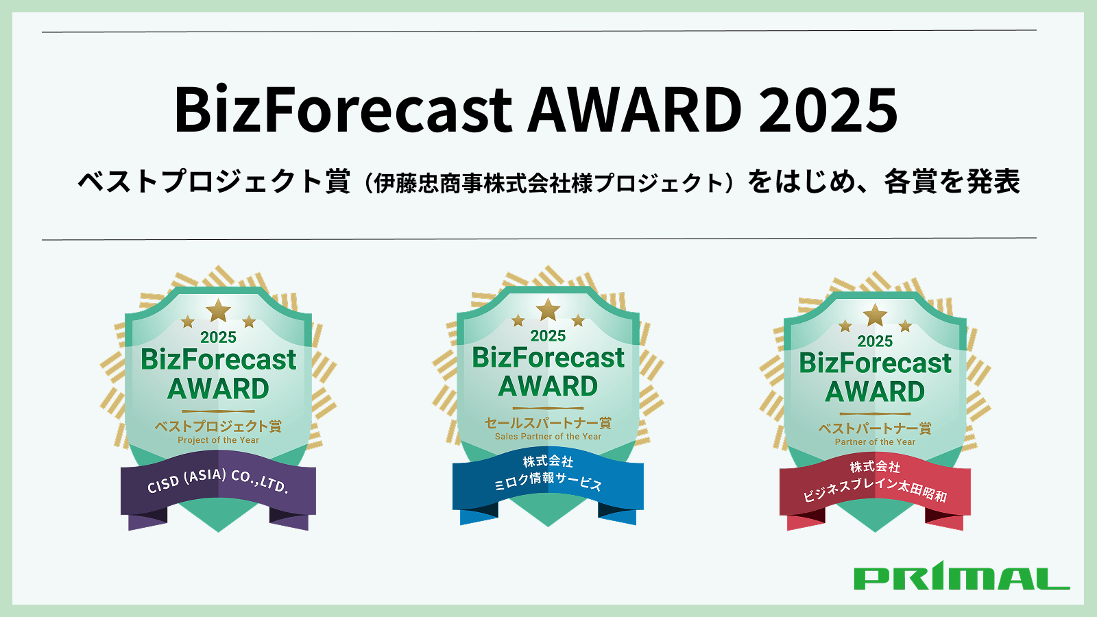 BizForecast Award 2025」経営管理システム 『BizForecast』を提供する