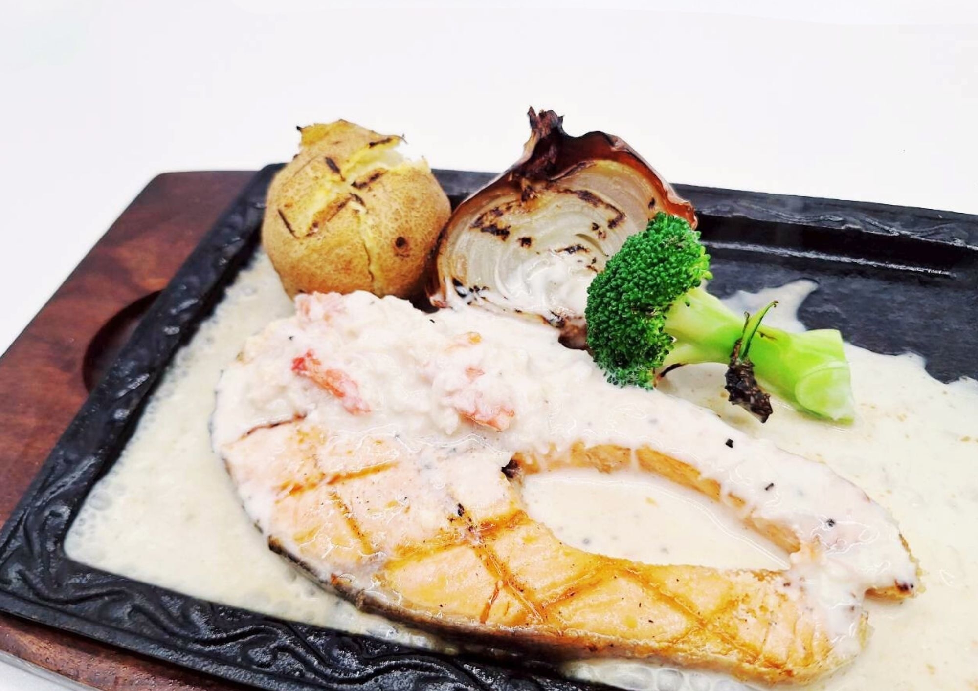 グリルサーモン ~カニの愛を受け止めて~